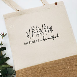 Jutebeutel -different is beautiful-