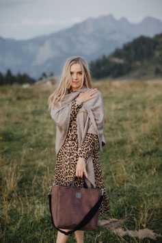 XXL Stricktuch -dunkelbeige-