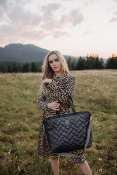 Shopper -quilted black-