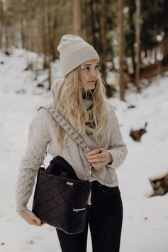 The Tote Bag mini -raute teddy anthrazit-