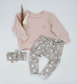 Sweater -Smiley rosa- & Cozy-Pant -good vibes-