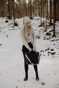 The Tote Bag midi -raute teddy anthrazit-