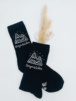 Bergmädchen Socken -schwarz-