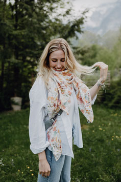 Musselintuch -boho flowers-