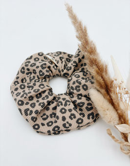 Scrunchie -rib leo taupe-