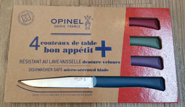 Opinel Tafelmesser-Set Bon Appetit+, 4 Farben