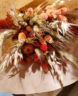 Bouquet de fleurs séchées terracotta