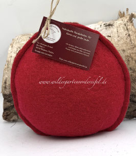 Kirschkernkissen Rot/Senfgelb