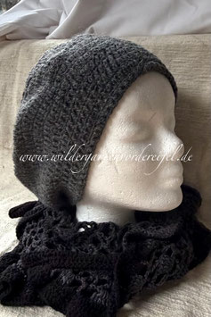 Beanie Wolle/Alpaka Anthrazit