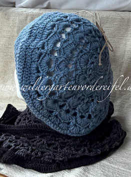 Beanie Wolle/Alpaka Hellblau