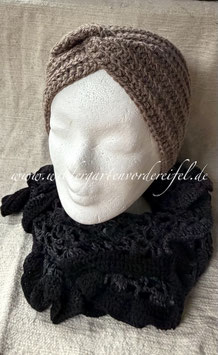 Knotenstirnband Beige Dunkel