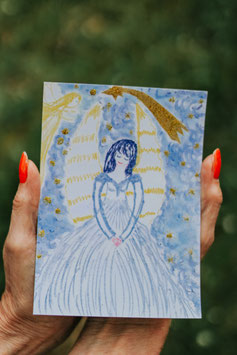 Postkarte - Engel Delphinia (Engel des Behütet und Beschützt sein)