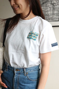 LienワンポイントツイードＴシャツ
