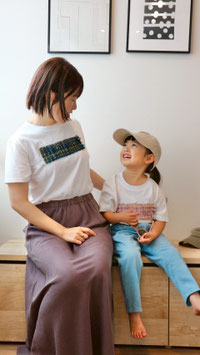 LienワンポイントツイードTシャツ(kids)