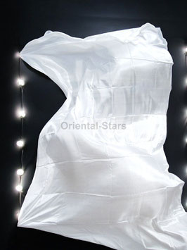 Seidenschleier, Weiß, rechteckig, 270 cm x 110 cm, A-Qualität, 5 mm Seide