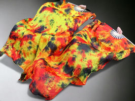 1 Paar Schleierfächer, Batik "Black Flame", rechts + links, A-Qualität