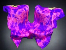 1 Paar Schleierfächer, Batik "Berry", rechts + links, A-Qualität