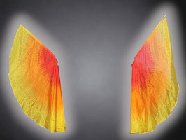 1 Paar Angel Wings, "Fire" (Rot Orange Gelb), 180 cm, A-Qualität