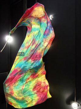 1 STÜCK (!!!) Voi Poi, Batik "Rainbow", rechteckig, 230 cm x 90 cm, B-Qualität