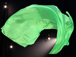 Seidenschleier, Grün, rechteckig, 270 cm x 110 cm, B-Qualität, 5 mm Seide
