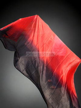 Seidenschleier, Schwarz Rot, B-Qualität