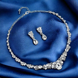 Edles Strass-Schmuckset "Ice Crystal", 3 tlg.