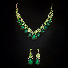 Edles Strass-Schmuckset "Queen Diamond", 3 tlg.