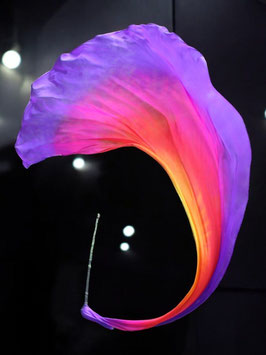 1 STÜCK (!!!) Voi Poi, "Glamour" Lila Pink Rot Orange Gelb, 270 x 90 cm, halbrund