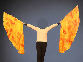 1 Paar Angel Wings, Batik "Flame", 180 cm, A-Qualität