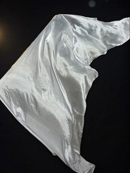 Seidenschleier, Silber-Grau, rechteckig, 270 cm x 110 cm, A-Qualität, 5 mm Seide