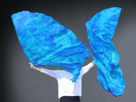 1 Paar Angel Wings, Batik "Blue Moon", 180 cm, A-Qualität