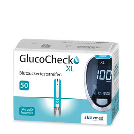 GlucoCheck XL Blutzuckerteststreifen - 50 Stück