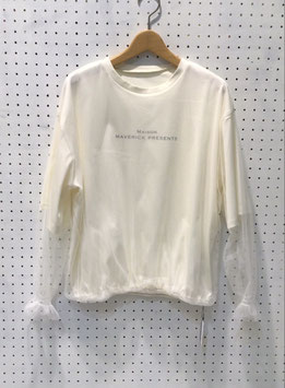 チュールドッキッグTシャツ（WHITE）