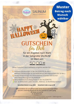 Wert-Gutschein zum Selbstdrucken: "Halloween"