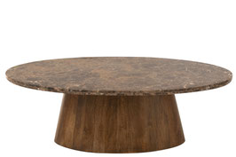 MESA DE CENTRO MADERA MANGO MÁRMOL
