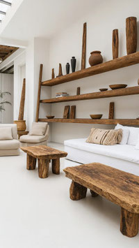 ESTANTERÍA DE MADERA PARA SALÓN