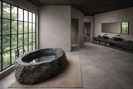 BAÑERA DE PIEDRA DE DISEÑO