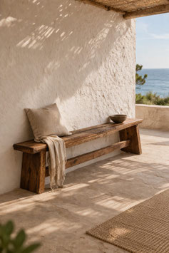 BANCO DE MADERA MACIZA NATURAL