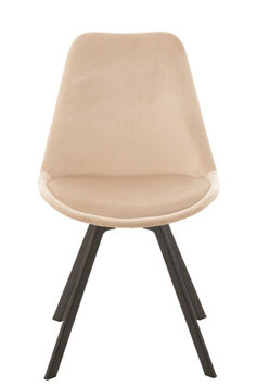 SILLA HELENE TEXTIL METAL BEIGE