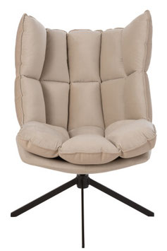 CHAIR RELAX CUSHION ON FRAME TEXTIL METAL BEIGE