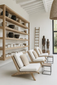ESTANTERIA DE MADERA MACIZA DE DISEÑO