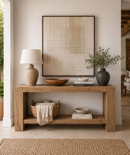 CONSOLA DE MADERA PARA RECIBIDOR | ELEGANCIA NATURAL