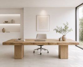 MESA DE ESCRITORIO DE MADERA MACIZA