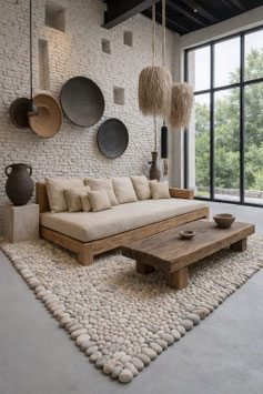 SOFÁ DE MADERA MACIZA | DISEÑO NATURAL Y ARTESANAL