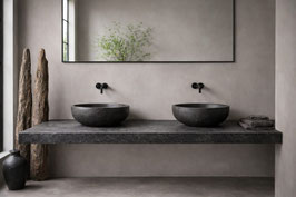 MUEBLE DE BAÑO DE TRAVERTINO MODERNO