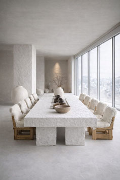 MESA DE COMEDOR DE PIEDRA NATURAL A MEDIDA