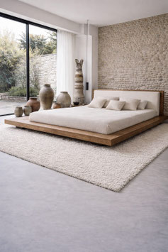 CAMA ARTESANAL DE MADERA MACIZA