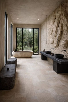 MUEBLE DE BAÑO DE MADERA RÚSTICO A MEDIDA