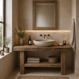 MUEBLE DE LAVABO RÚSTICO