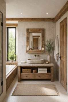 ESPEJO DE BAÑO RÚSTICO